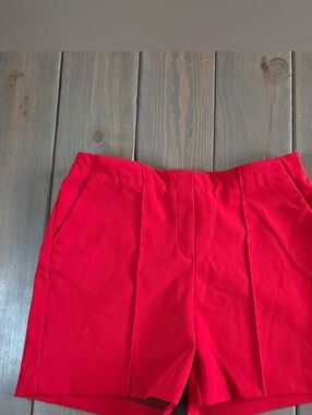 Rachel Zoe Red Tailored Shorts High Waist Dress Shorts Size 6